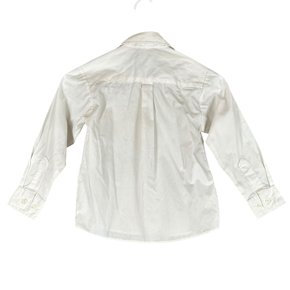 Chaps Boy’s 7 White Button LS Dress Shirt Cotton Blend Pocket Preppy Classic - Picture 2 of 13